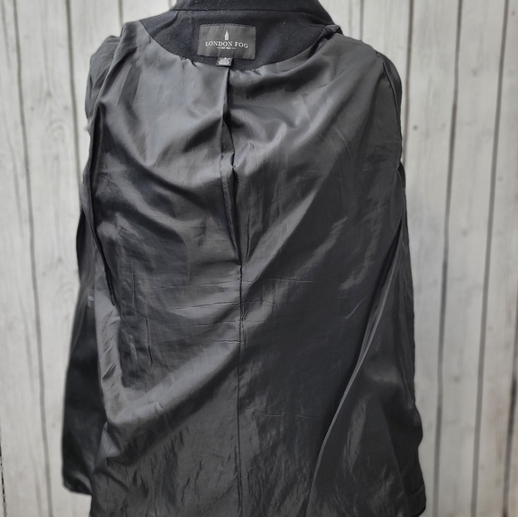 London Fog Double-breasted Peacoat w/ Scarf, Size L - Picture 10 of 13